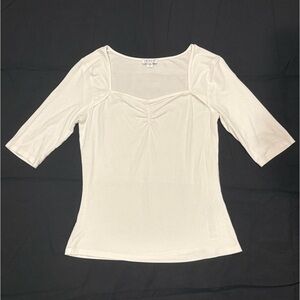 VENUS White Quarter Sleeve Top